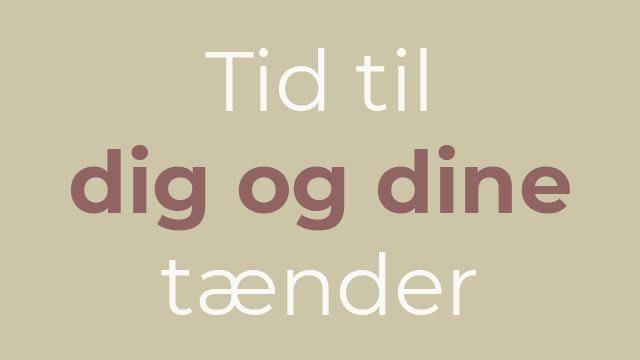 Tid til dig og dine tænder med en minimalistisk baggrund og moderne skrifttype.