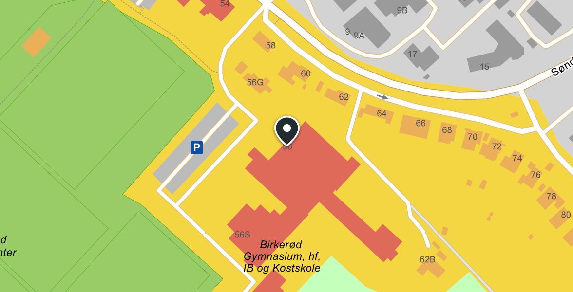 Birkerød Gymnasium, HF, IB & Kostskole map
