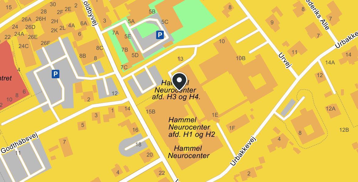 Regionshospitalet Hammel Neurocenter map